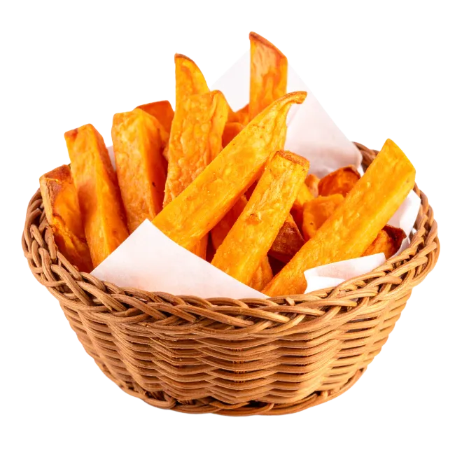 Crispy Sweet Potato Fries in a Basket