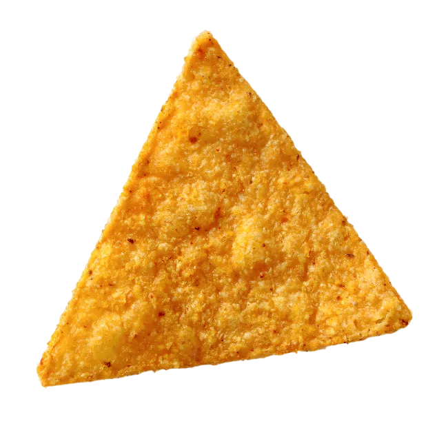 Crispy Triangular Tortilla Chip Snack