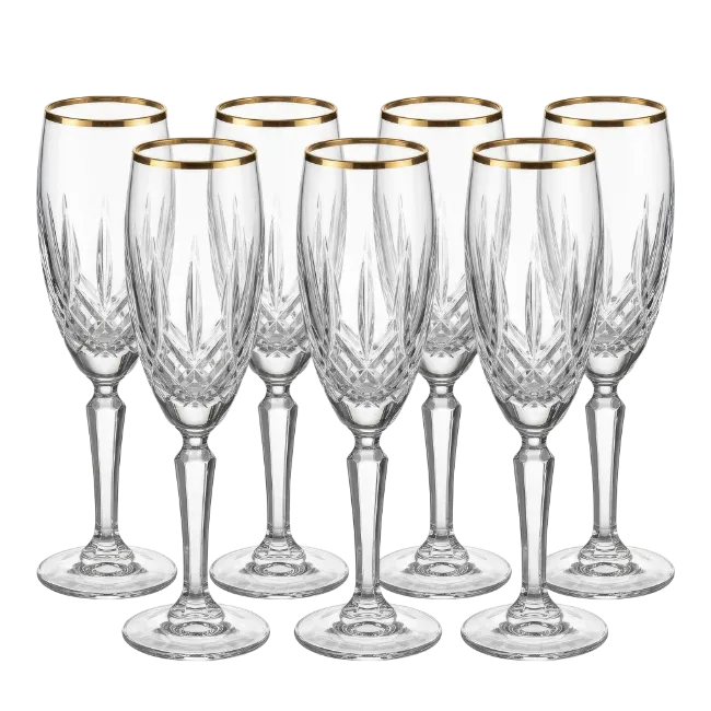 Crystal Champagne Flutes Set