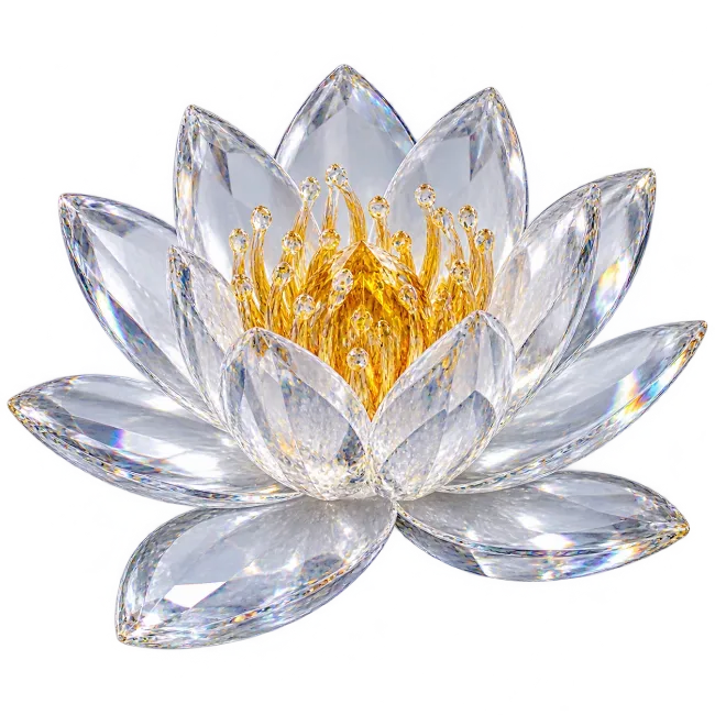 Crystal Lotus Flower Figurine