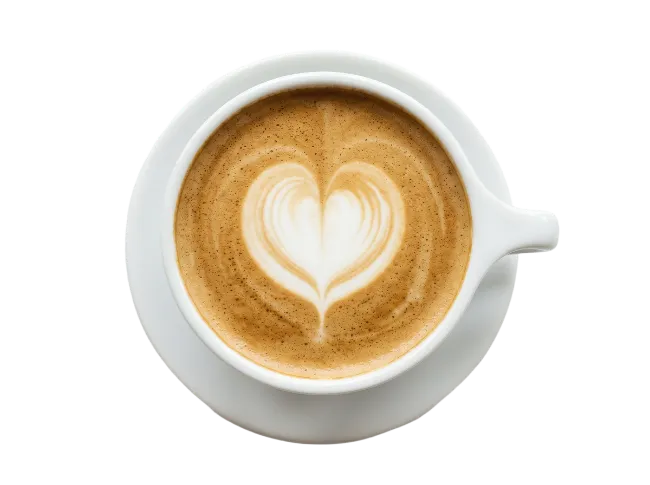 Cup of Coffee with Heart Latte Art