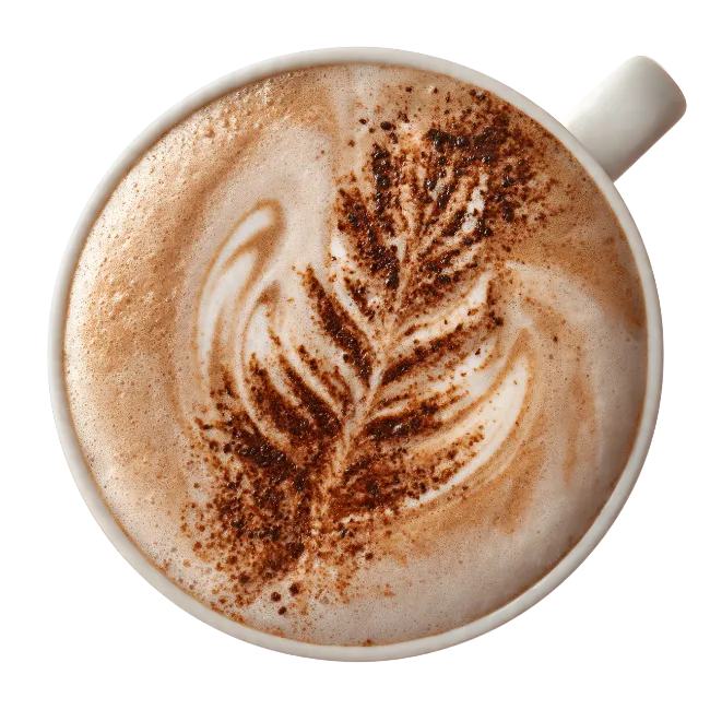 Cup of Latte with Leaf Latte Art