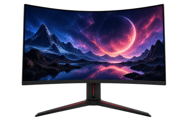 Curved Gaming Monitor Display