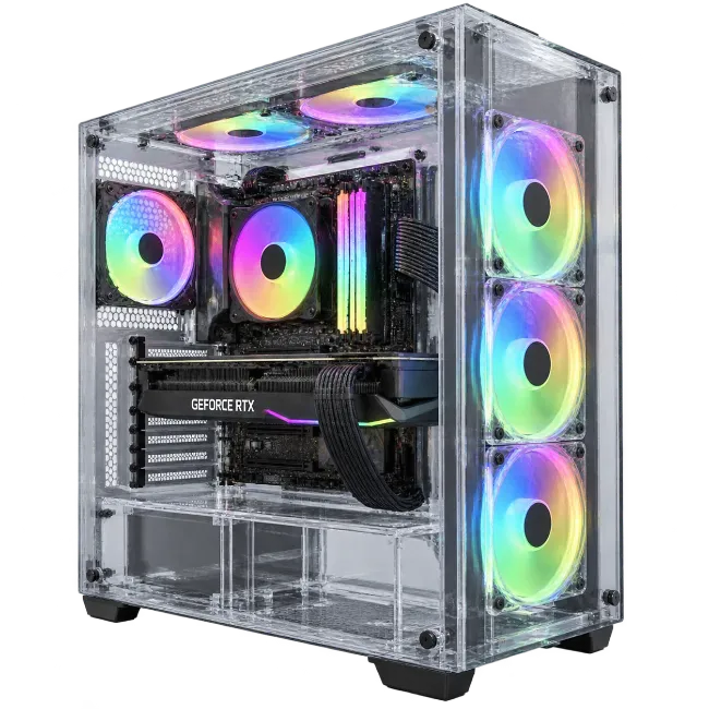 Custom Gaming PC with RGB Cooling Fans