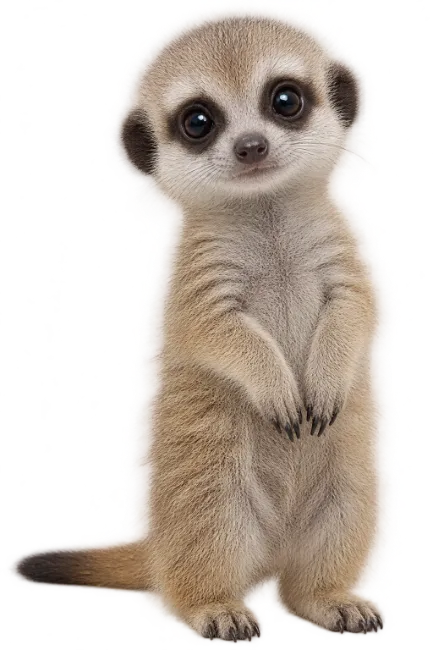 Cute Baby Meerkat Standing