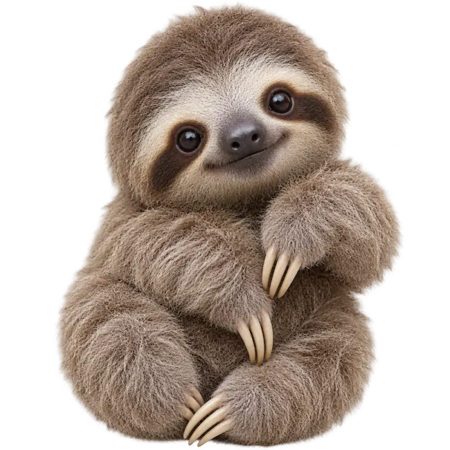 Cute Baby Sloth Smiling