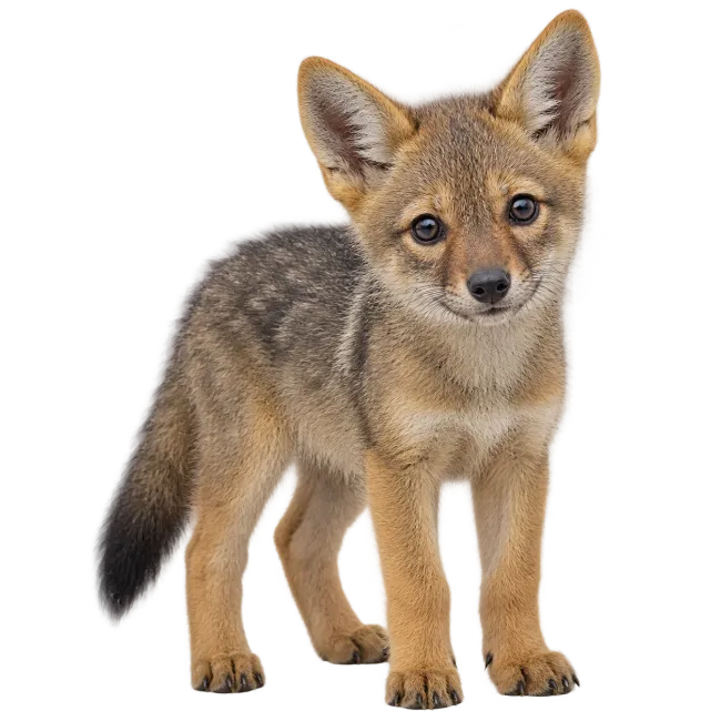 Cute Coyote Pup Standing