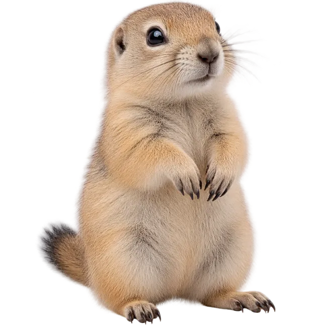 Cute Prairie Dog Standing Up
