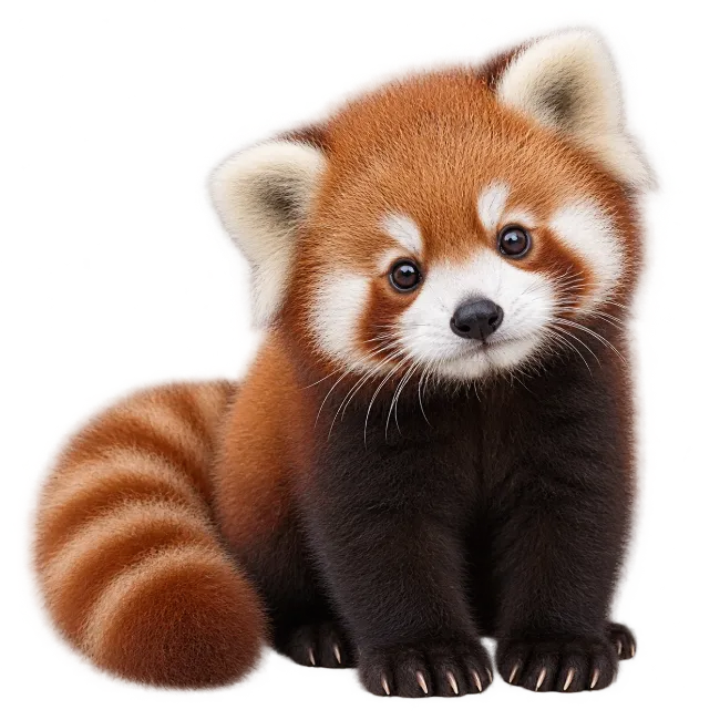 Cute Red Panda Sitting