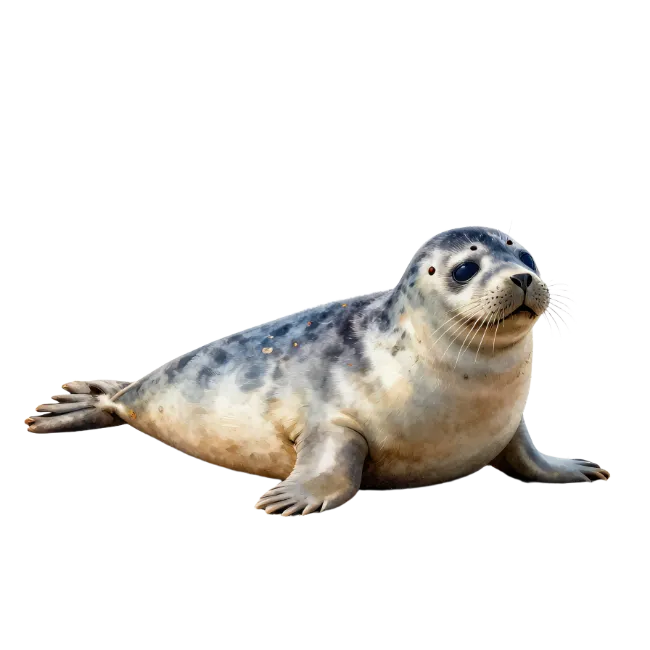 Cute Spotted Seal Pup