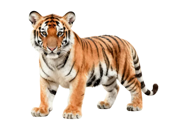 Cute Tiger Cub Standing