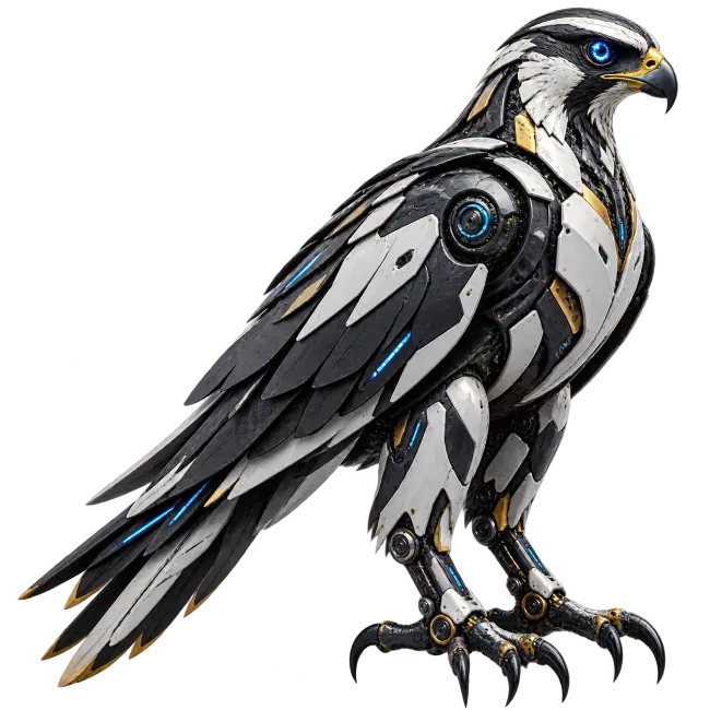 Cyborg Falcon Robot Bird