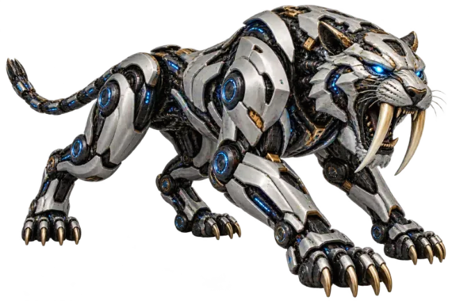 Cyborg Saber-Toothed Tiger Mechanical Animal
