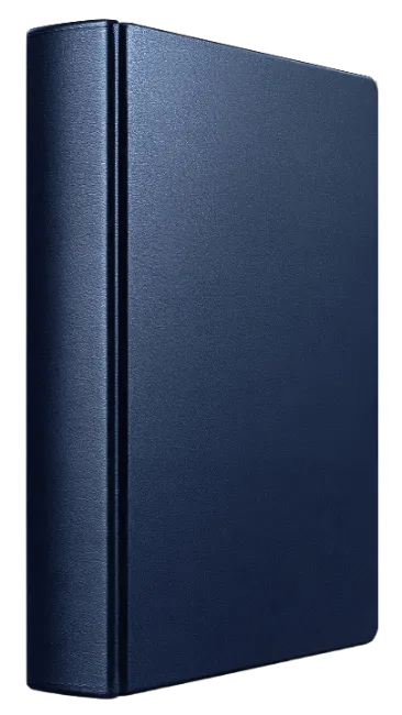 Dark Blue Leather Binder