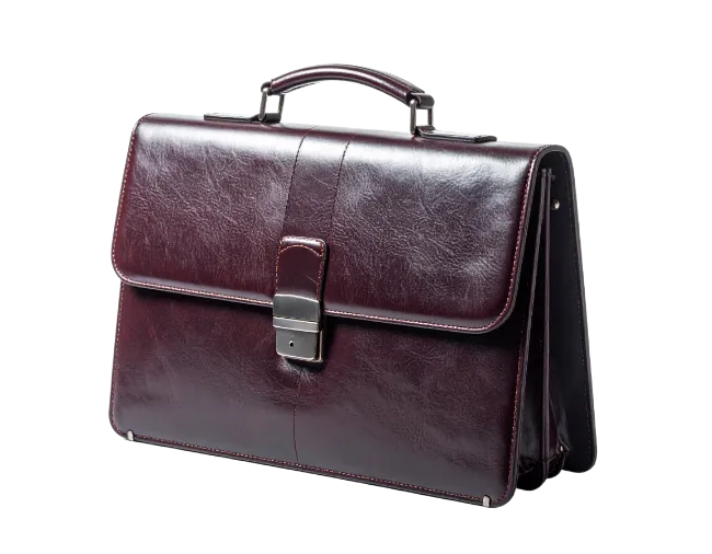 Dark Brown Leather Briefcase