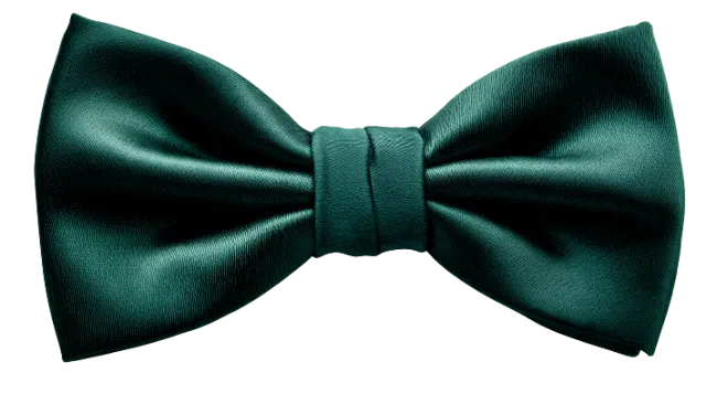 Dark Green Silk Bow Tie