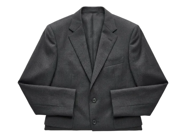 Dark Grey Men Suit Jacket Isolated