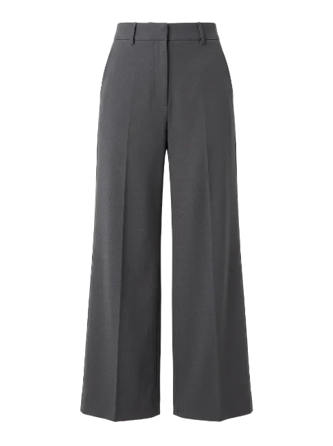 Dark Grey Wide Leg Trousers