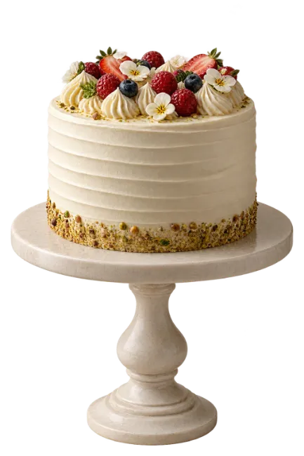 Decorated Berry Cake on a Stand