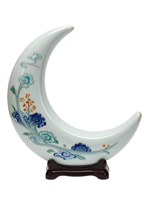 Decorative Crescent Moon Ceramic Vase