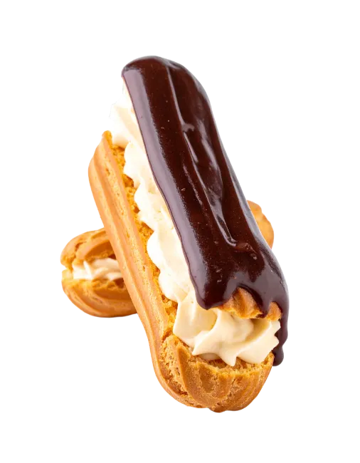 Delicious Chocolate Eclair Pastry with Cream