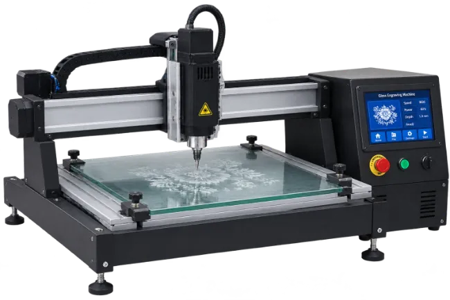 Desktop Glass Engraving Machine with CNC Spindle