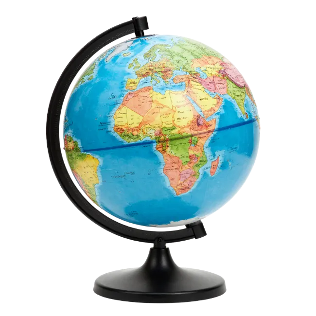 Desktop World Globe with Political Map