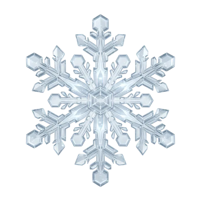 Detailed Glass Snowflake Crystal
