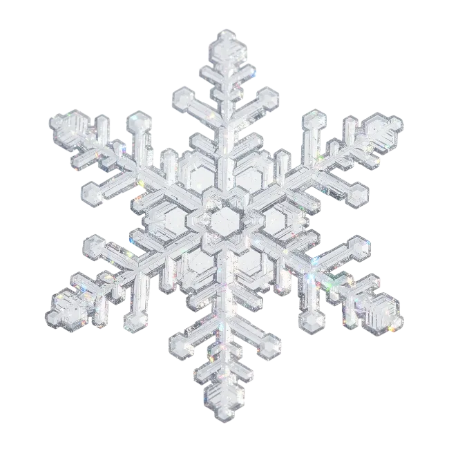 Detailed Glass Snowflake Illustration