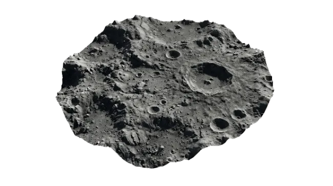 Detailed Lunar Surface with Impact Craters