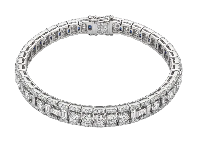 Diamond and Sapphire Tennis Bracelet