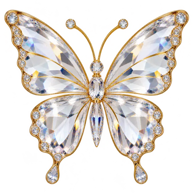 Diamond Butterfly Jewelry Ornament