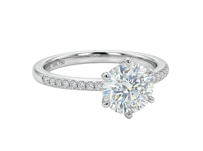 Diamond Engagement Ring in White Gold