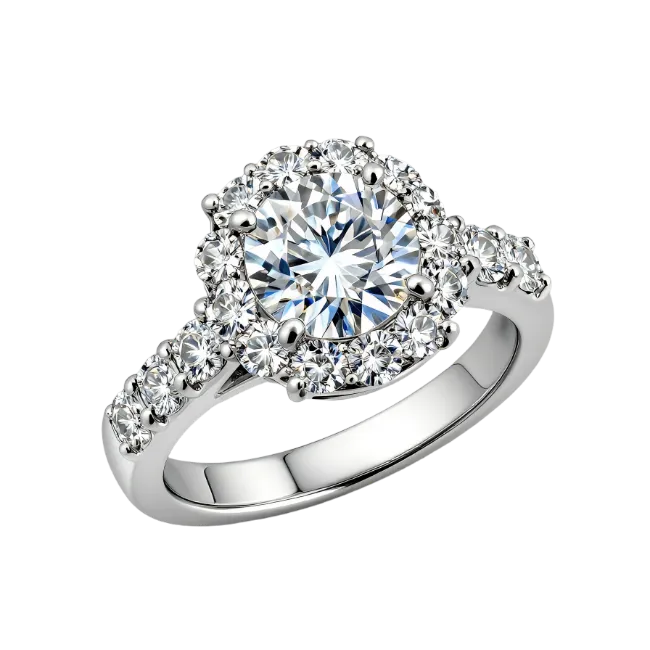 Diamond Engagement Ring with Halo Setting