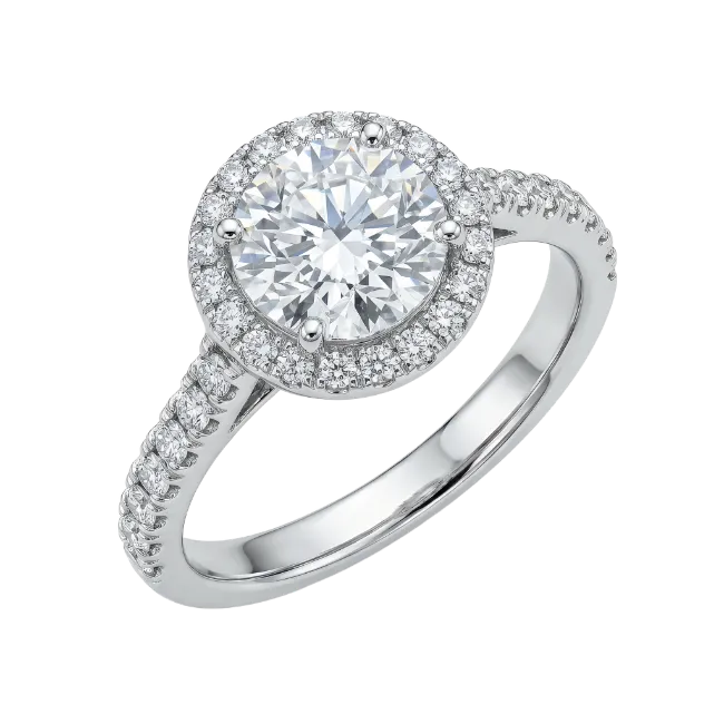 Diamond Engagement Ring with Halo Setting