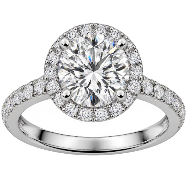 Diamond Halo Engagement Ring