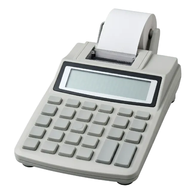 Digital Printing Calculator with Paper Roll