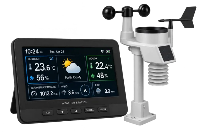 Digital Weather Station with Wireless Sensors