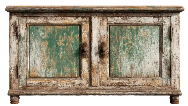 Distressed Vintage Wooden Cabinet