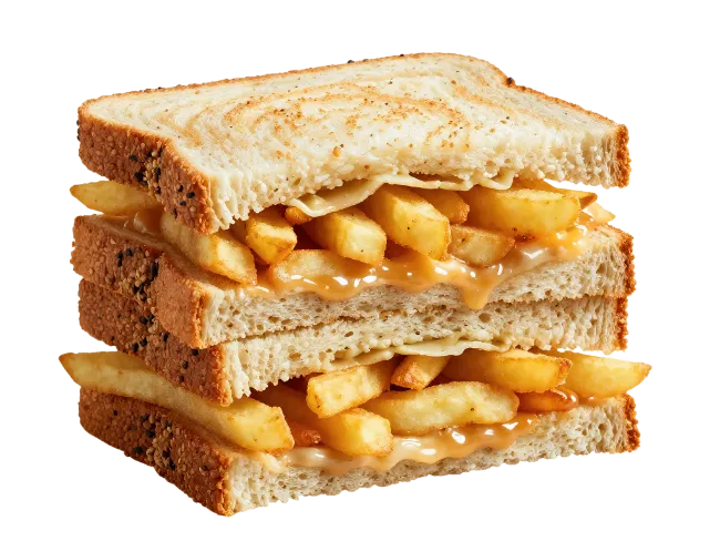 Double Decker French Fries Sandwich