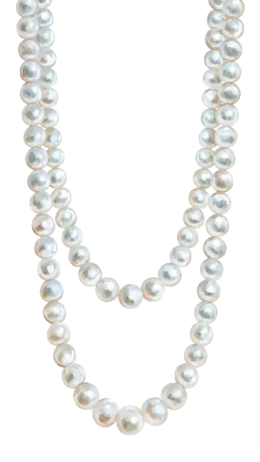 Double Strand White Pearl Necklace
