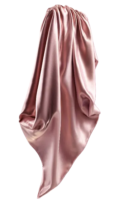 Draped Pink Silk Fabric