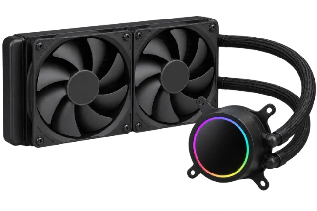 Dual Fan Liquid CPU Cooler with RGB