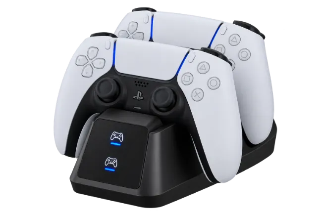 DualSense Charging Station with Two Controllers