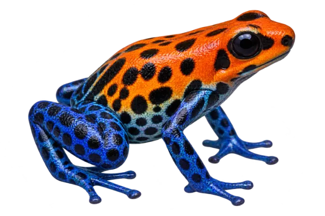 Dyeing Dart Frog with Vibrant Orange and Blue
