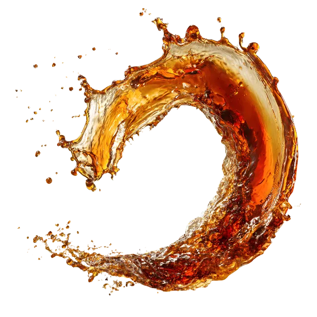 Dynamic Liquid Splash Ring in Amber Gold