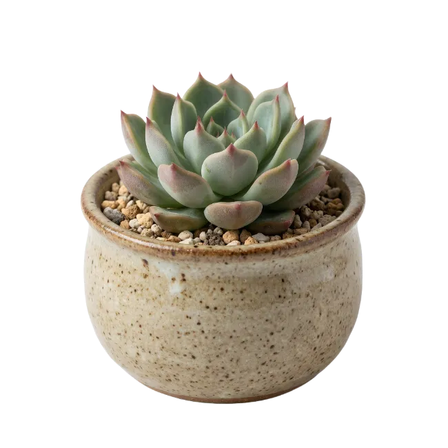 Echeveria Succulent Plant in Ceramic Pot