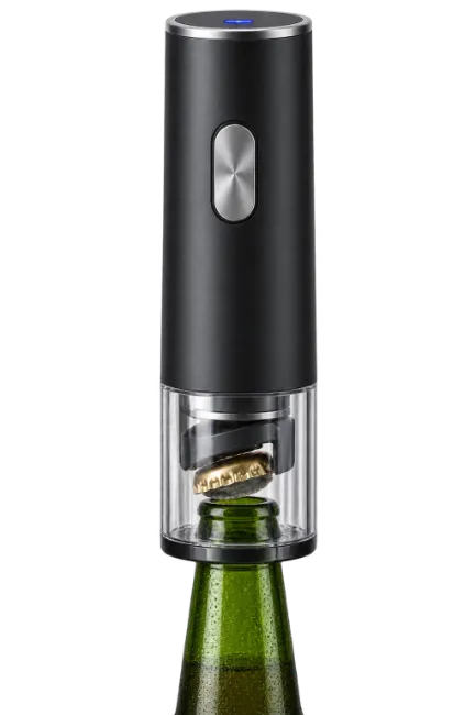 Electric Bottle Opener Removing Cap from Glass Bottle