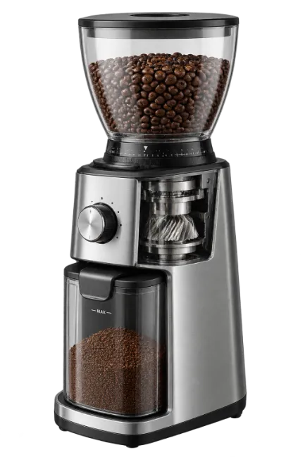 Electric Coffee Grinder with Whole Beans and Ground Coffee