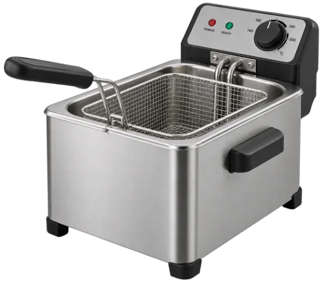 Electric Deep Fryer with Stainless Steel Basket